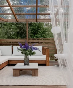 Beliani 5-Istuttava Ulkosohvaryhma Akasiapuu Vasenk. Valkoinen Marettimo Cheap