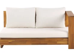 Beliani 5-Istuttava Ulkosohvaryhma Akasiapuu Vasenk. Valkoinen Marettimo Cheap