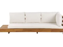 Beliani 5-Istuttava Ulkosohvaryhma Akasiapuu Vasenk. Valkoinen Marettimo Cheap