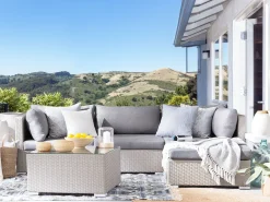 Beliani 4-Istuttava Ulkosohvaryhma Polyrottinki Oikeak. Vaaleanharmaa Sano Ii Clearance