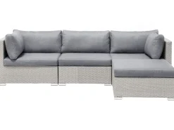 Beliani 4-Istuttava Ulkosohvaryhma Polyrottinki Oikeak. Vaaleanharmaa Sano Ii Clearance