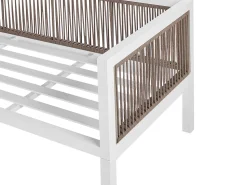 Beliani 4-Istuttava Ulkosohvaryhma Alumiini Vasenk. Valkoinen/Ruskea Borello Best