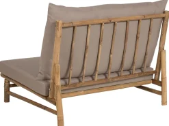 Beliani 2-Istuttava Ulkosohvaryhma Bambu Vaalea Puu/Ruskeanharmaa Todi Cheap