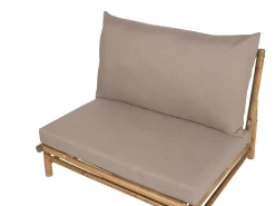 Beliani 2-Istuttava Ulkosohvaryhma Bambu Vaalea Puu/Ruskeanharmaa Todi Cheap