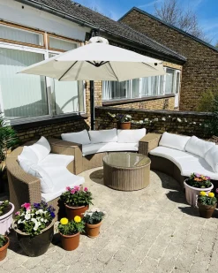 Beliani 9-Istuttava Ulkosohvaryhma Polyrottinki Ruskea Severo Best Sale