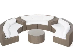 Beliani 9-Istuttava Ulkosohvaryhma Polyrottinki Ruskea Severo Best Sale