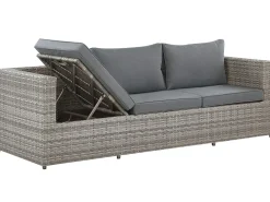 Beliani 5-Istuttava Ulkosohvaryhma Polyrottinki Oikeak. Harmaa Sabbia Outlet