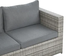 Beliani 5-Istuttava Ulkosohvaryhma Polyrottinki Oikeak. Harmaa Sabbia Outlet