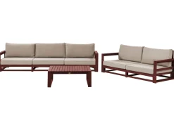 Beliani 5-Istuttava Ulkosohvaryhma Sertifioitu Akaasia Mahonginruskea Timor Ii Shop