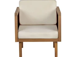 Beliani 6-Istuttava Ulkosohvaryhma Akasiapuu Valkoinen Baratti Sale