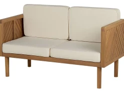 Beliani 6-Istuttava Ulkosohvaryhma Akasiapuu Valkoinen Baratti Sale