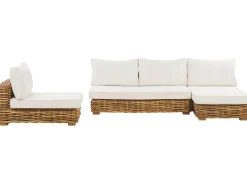 Beliani 4-Istuttava Ulkosohvaryhma Rottinki Vasenk. Luonnonvari Varallo Clearance