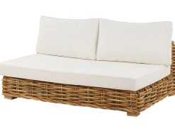 Beliani 4-Istuttava Ulkosohvaryhma Rottinki Vasenk. Luonnonvari Varallo Clearance