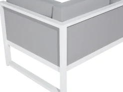 Beliani 6-Istuttava Ulkosohvaryhma Alumiini Valkoinen/Harmaa Castella Online