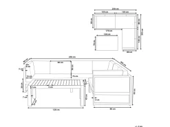Beliani 6-Istuttava Ulkosohvaryhma Alumiini Valkoinen/Harmaa Castella Online
