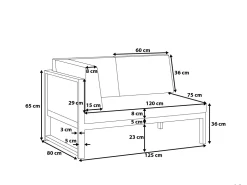 Beliani 6-Istuttava Ulkosohvaryhma Alumiini Valkoinen/Harmaa Castella Online
