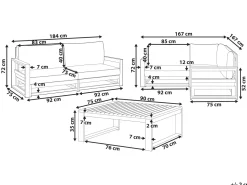 Beliani 4-Istuttava Ulkosohvaryhma Sertifioitu Akaasia Tumma Puu Timor Ii Flash Sale