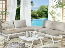 Beliani 5-Istuttava Ulkosohvaryhma Alumiini Ruskeanharmaa Coccorino Cheap