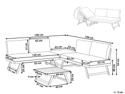 Beliani 5-Istuttava Ulkosohvaryhma Alumiini Ruskeanharmaa Coccorino Cheap