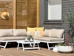 Beliani 5-Istuttava Ulkosohvaryhma Alumiini Ruskeanharmaa Coccorino Cheap