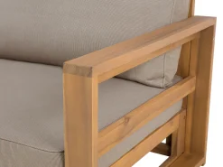 Beliani 4-Istuttava Ulkosohvaryhma Akaasia Oikeak. Vaalea Puu Timor Fashion