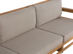 Beliani 4-Istuttava Ulkosohvaryhma Akaasia Oikeak. Vaalea Puu Timor Fashion