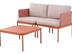 Beliani 2-Istuttava Ulkosohvaryhma Alumiini Oranssi Terracina Hot