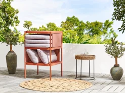 Beliani 2-Istuttava Ulkosohvaryhma Alumiini Oranssi Terracina Hot