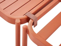 Beliani 2-Istuttava Ulkosohvaryhma Alumiini Oranssi Terracina Hot