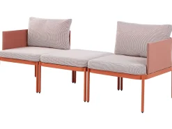 Beliani 2-Istuttava Ulkosohvaryhma Alumiini Oranssi Terracina Hot