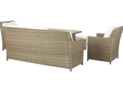 Beliani 5-Istuttava Ulkosohvaryhma Polyrottinki Ruskea Fonti Discount