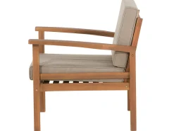 Beliani 4-Istuttava Ulkosohvaryhma Sertifioitu Akaasia Vaalea Puu Manila New