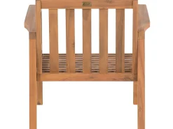 Beliani 4-Istuttava Ulkosohvaryhma Sertifioitu Akaasia Vaalea Puu Manila New