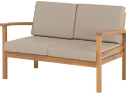 Beliani 4-Istuttava Ulkosohvaryhma Sertifioitu Akaasia Vaalea Puu Manila New