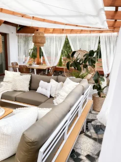 Beliani 5-Istuttava Ulkosohvaryhma Alumiini Harmaa Positano Cheap