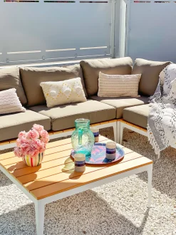 Beliani 5-Istuttava Ulkosohvaryhma Alumiini Harmaa Positano Cheap