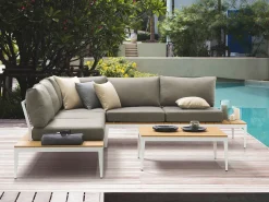 Beliani 5-Istuttava Ulkosohvaryhma Alumiini Harmaa Positano Cheap