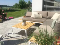 Beliani 5-Istuttava Ulkosohvaryhma Alumiini Harmaa Positano Cheap