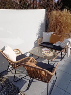 Beliani 4-Istuttava Ulkosohvaryhma Polyrottinki Luonnonvari Minori Sale