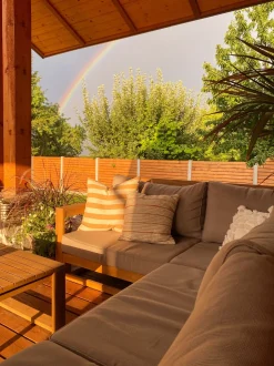 Beliani 4-Istuttava Ulkosohvaryhma Sertifioitu Akaasia Oikeak. Vaalea Puu Timor Discount