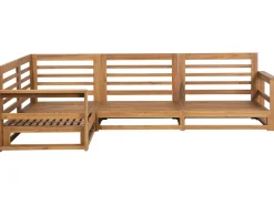 Beliani 4-Istuttava Ulkosohvaryhma Sertifioitu Akaasia Oikeak. Vaalea Puu Timor Discount