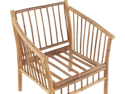 Beliani 4-Istuttava Ulkosohvaryhma Bambu Valkoinen Maggiore Sale