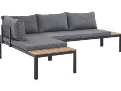 Beliani 4-Istuttava Ulkosohvaryhma Harmaa/Vaalea Puu Pienza Best