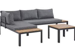 Beliani 4-Istuttava Ulkosohvaryhma Harmaa/Vaalea Puu Pienza Best