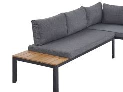 Beliani 4-Istuttava Ulkosohvaryhma Harmaa/Vaalea Puu Pienza Best