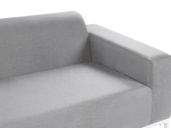 Beliani 5-Istuttava Ulkosohvaryhma Kangas Vaaleanharmaa/Valkoinen Rovigo Fashion