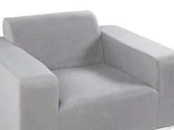 Beliani 5-Istuttava Ulkosohvaryhma Kangas Vaaleanharmaa/Valkoinen Rovigo Fashion