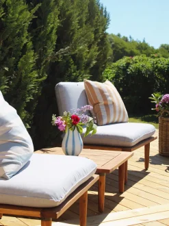 Beliani 2-Istuttava Ulkosohvaryhma Akaasia Vaalea Puu/Harmaa Frascati Flash Sale