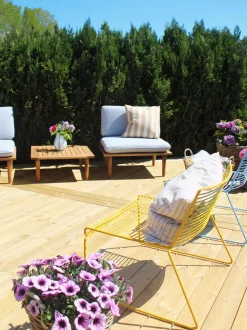 Beliani 2-Istuttava Ulkosohvaryhma Akaasia Vaalea Puu/Harmaa Frascati Flash Sale