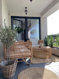 Beliani 4-Istuttava Ulkosohvaryhma Rottinki Luonnonvari Dolcedo/Limni Best Sale